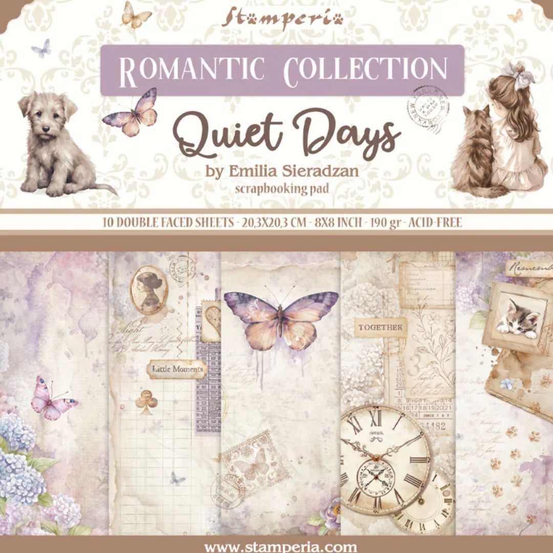Block de cartulinas "Quiet Days” de 20.3x20.3cm