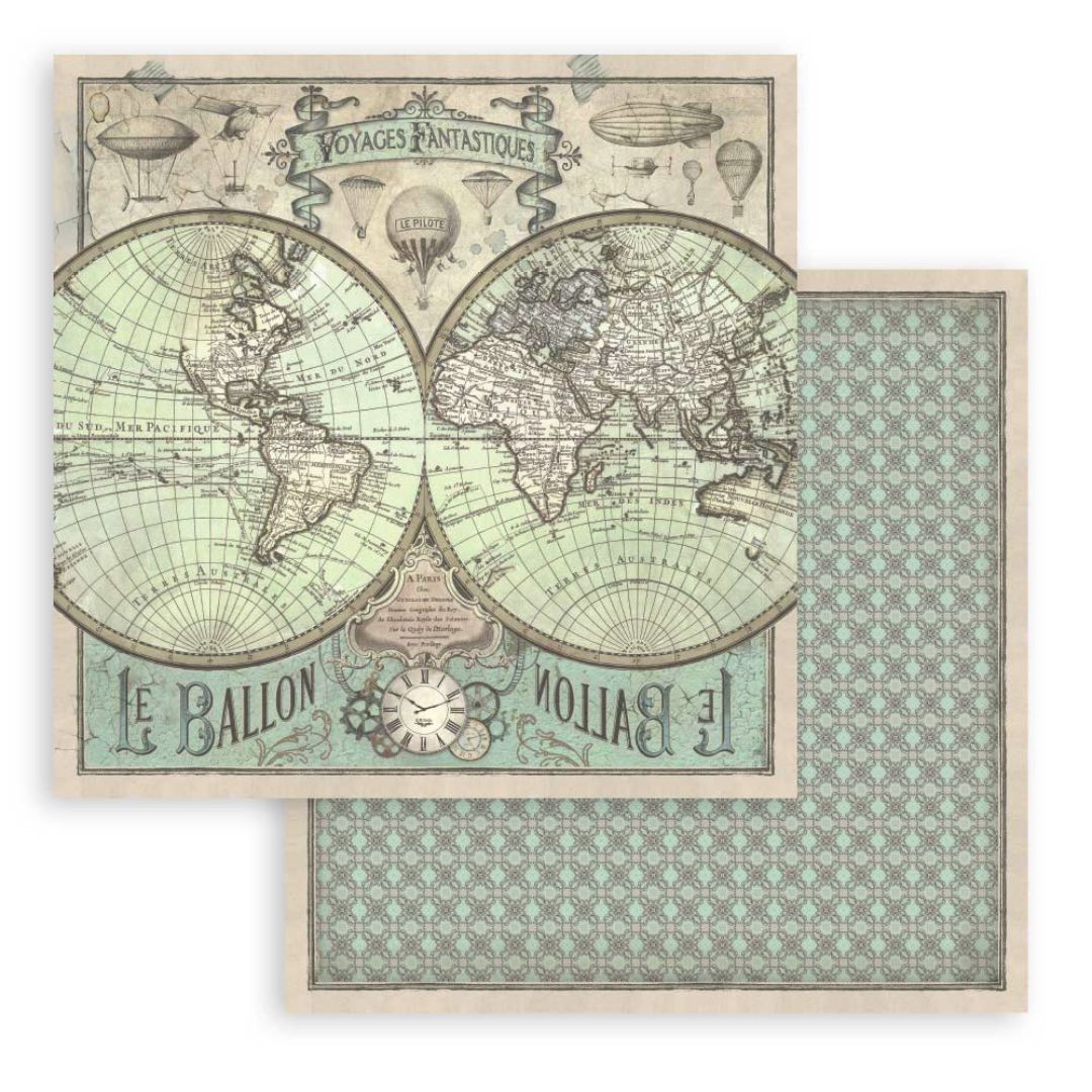 Block de Cartulinas ''Voyages Fantastiques" de 20.3x20.3 cm