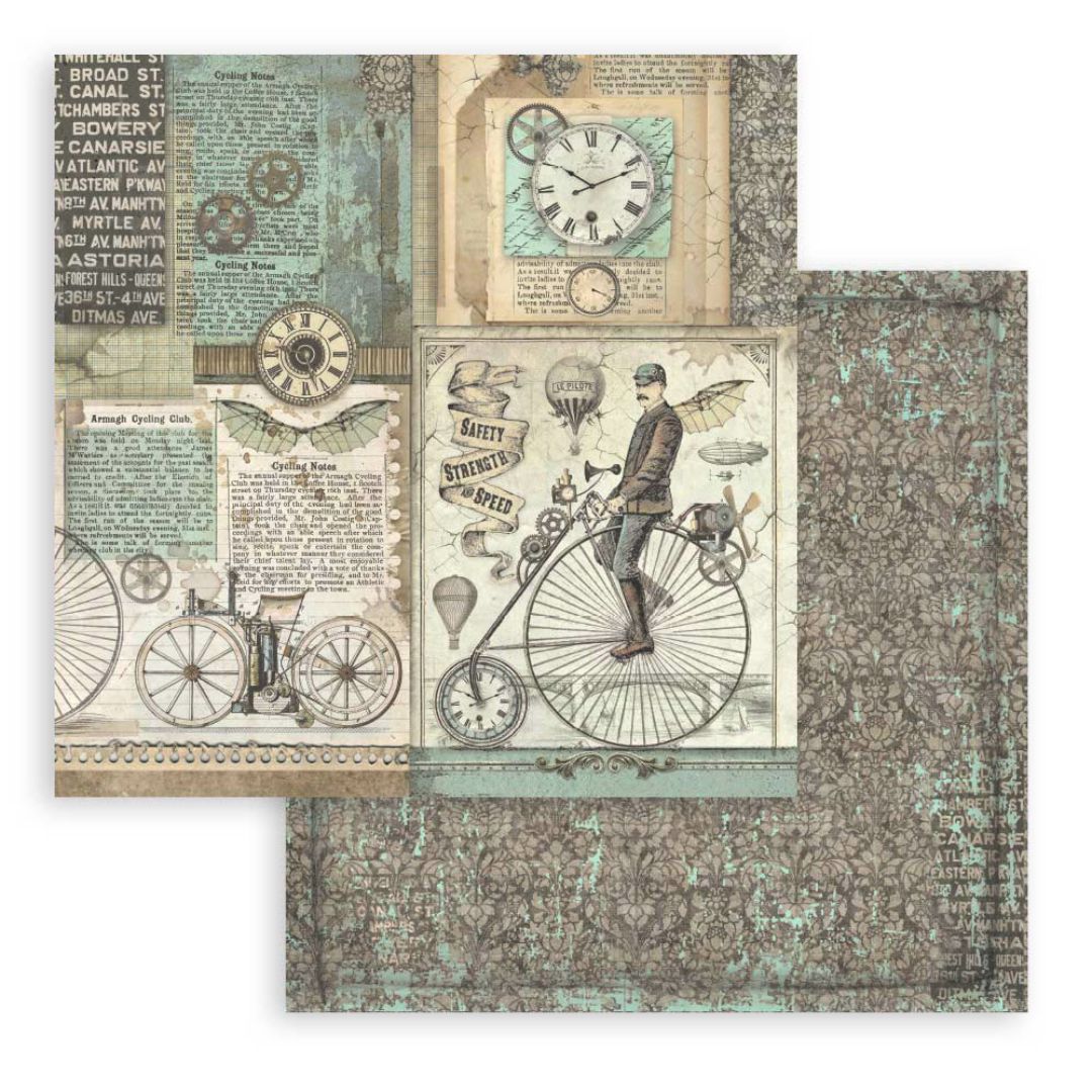 Block de Cartulinas ''Voyages Fantastiques" de 20.3x20.3 cm