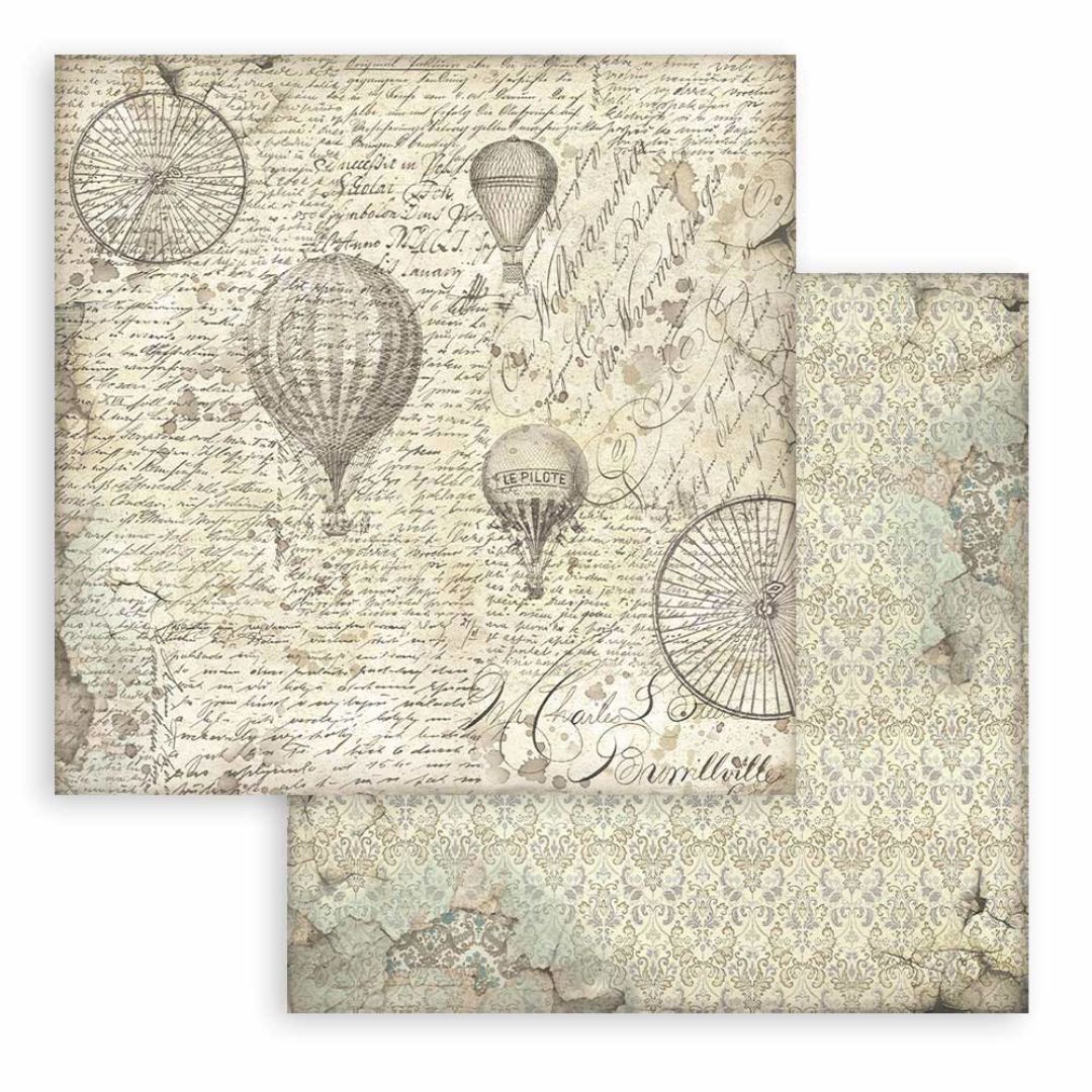 Block de Cartulinas ''Fondos Voyages Fantastiques" de 20.3x20.3 cm