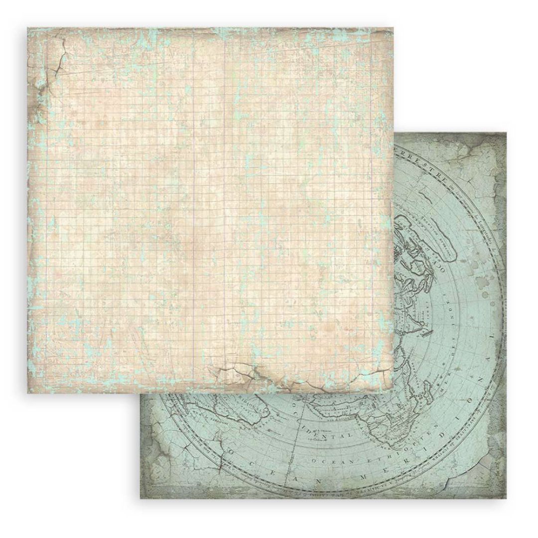 Block de Cartulinas ''Fondos Voyages Fantastiques" de 20.3x20.3 cm