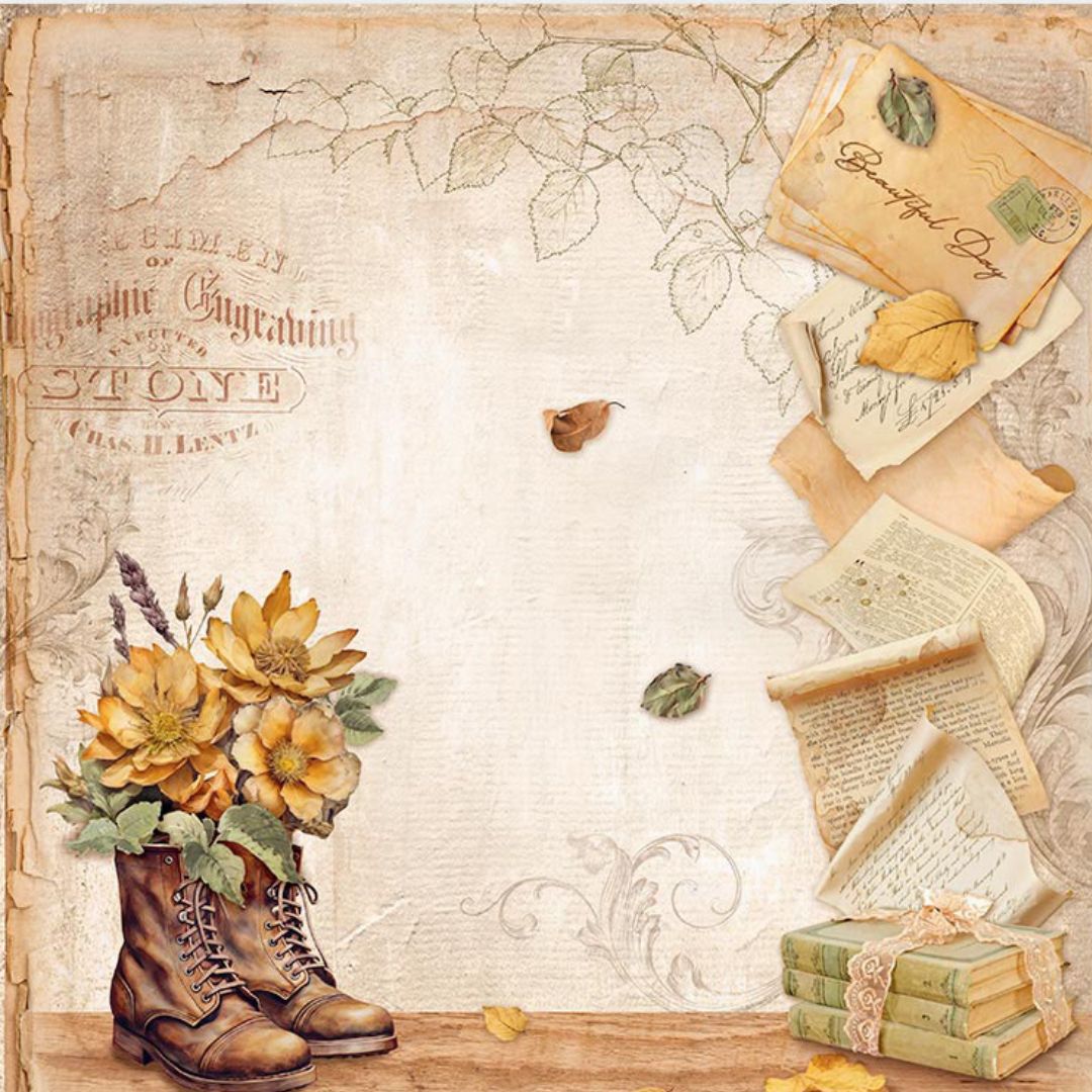 Block de Cartulinas ''Romantic Golden Harmony" de 20.3x20.3 cm - 22hj