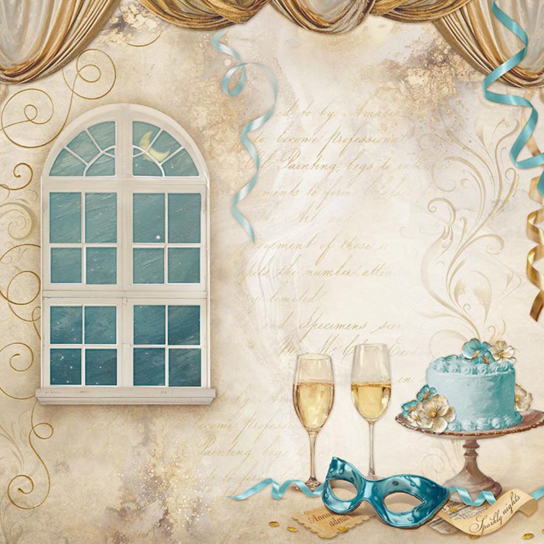 Block de Cartulinas ''Romantic Masquerade" de 20.3x20.3 cm - 22hj