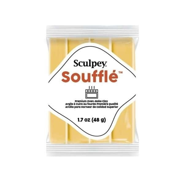 Sculpey Soufflé Yellow Ochre (Ocre) – arcilla polimérica gamuza 48 g