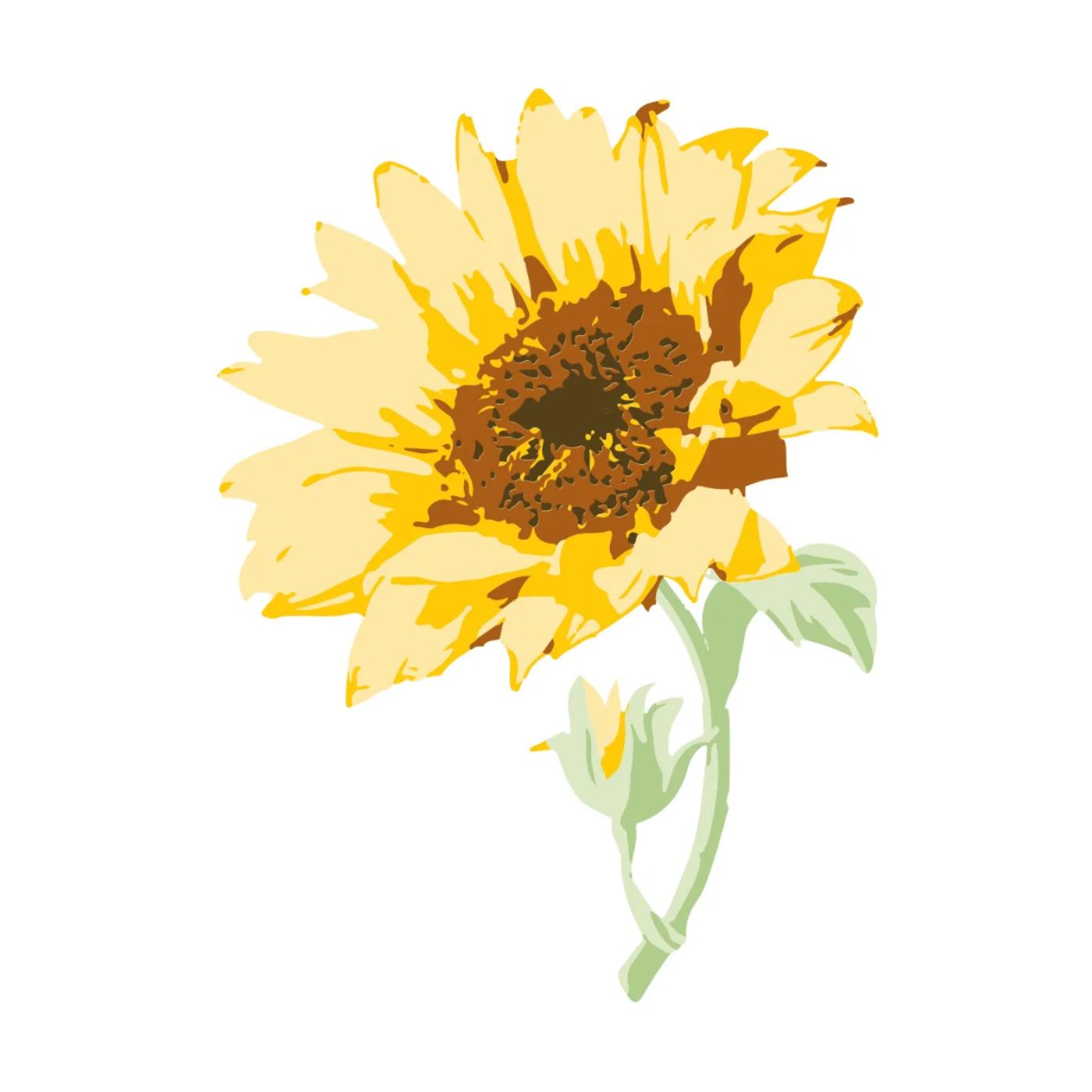 Sellos Clear en capas Girasol