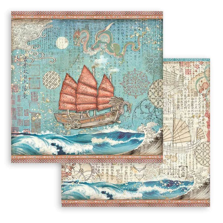 Block de cartulinas ''Sir Vagabond in Japan'' de 20.3x20.3cm