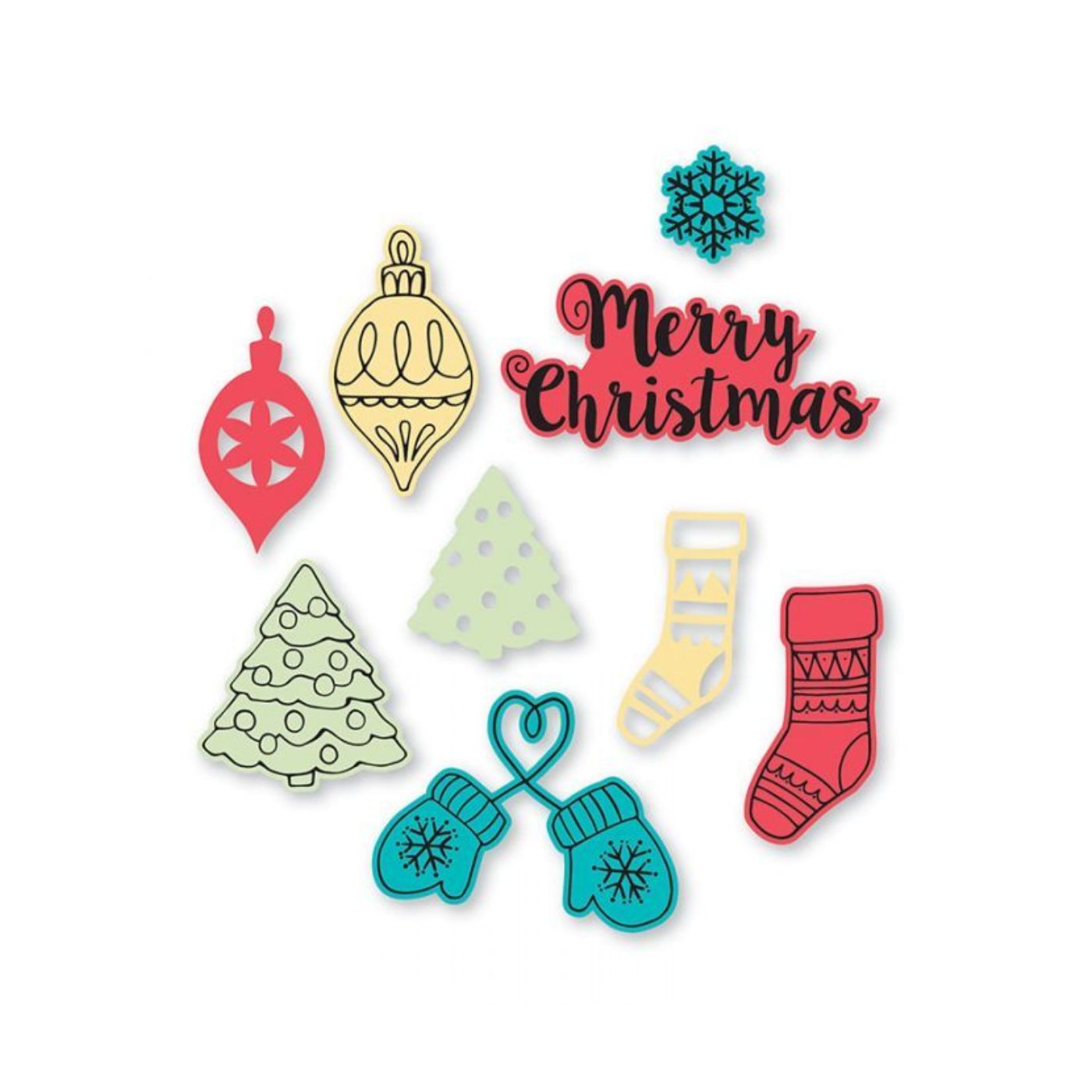 Troqueles Framelits con sellos Christmas Classics