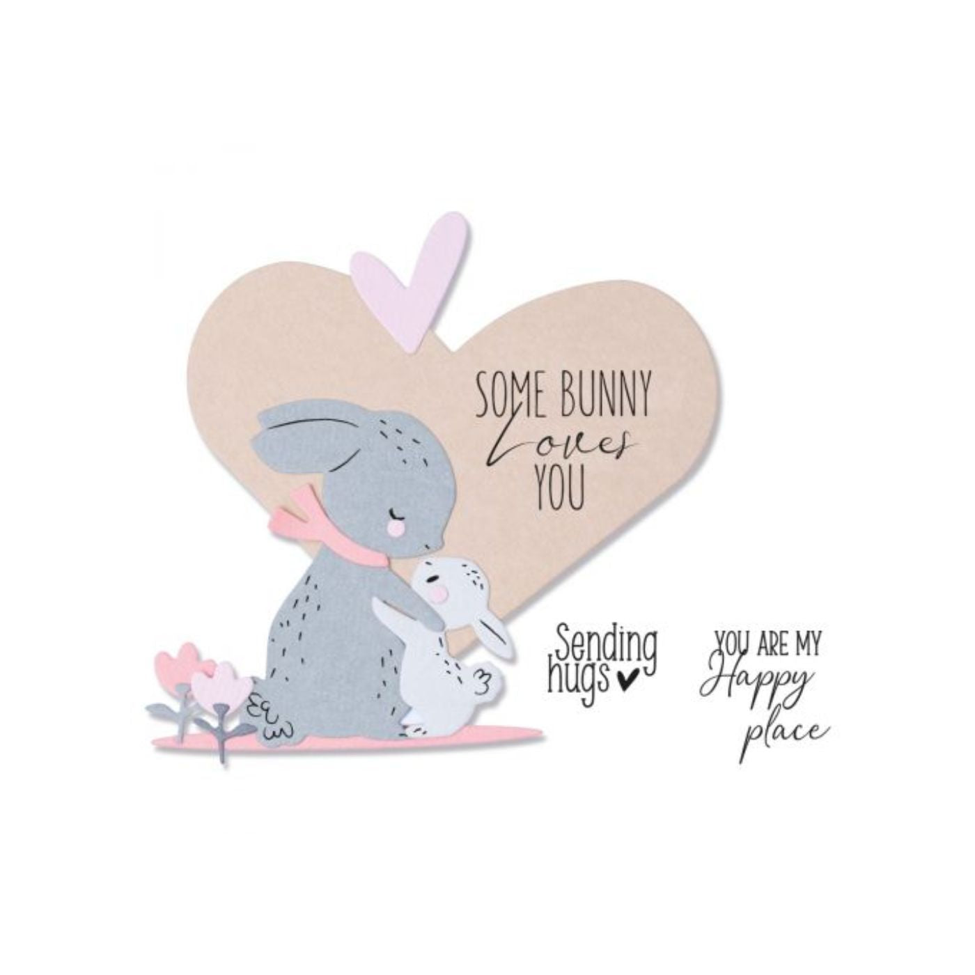 Troquel Framelits con sellos Bunny Love – Corazón
