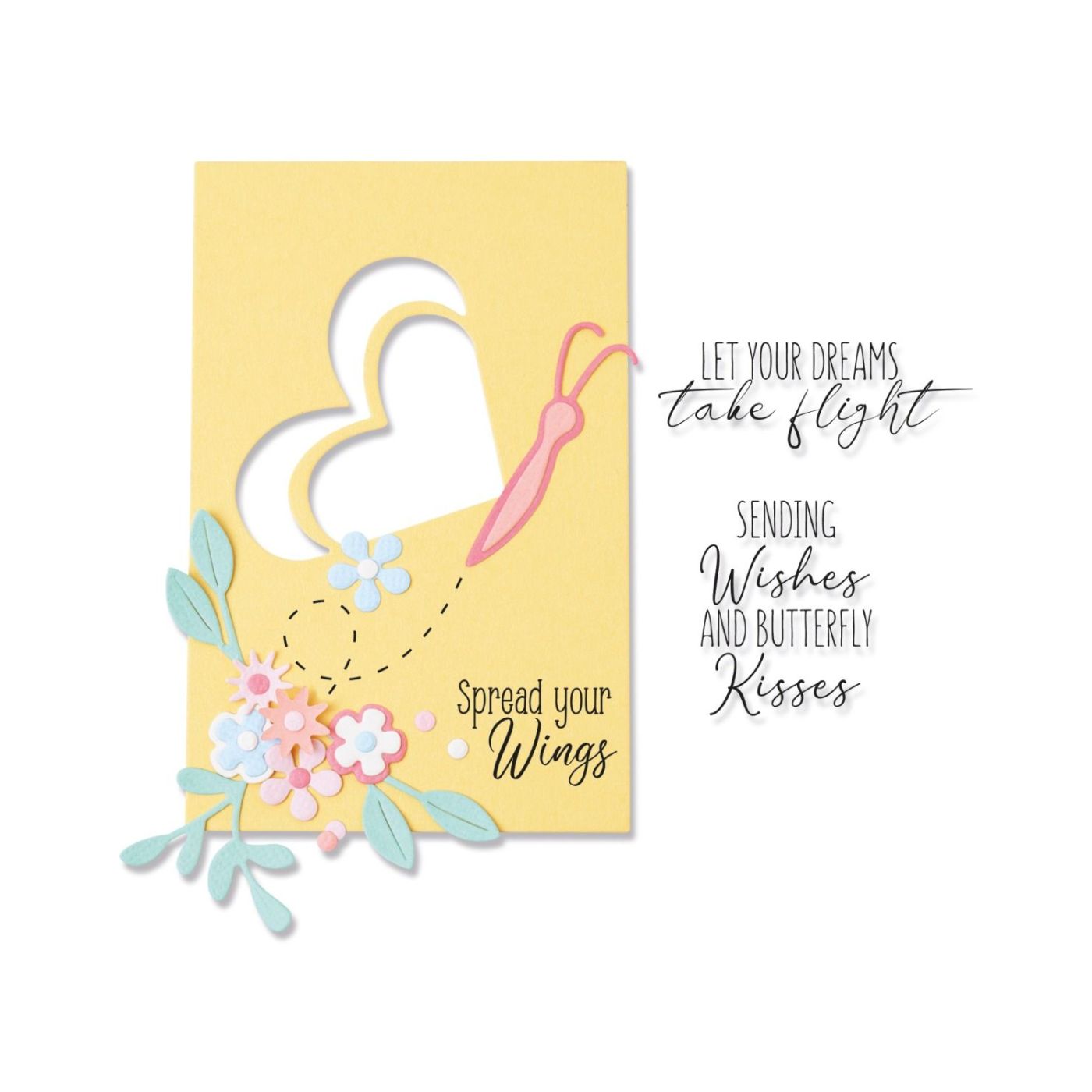 Troquel Framelits con sellos Butterfly Wishes – Mariposa