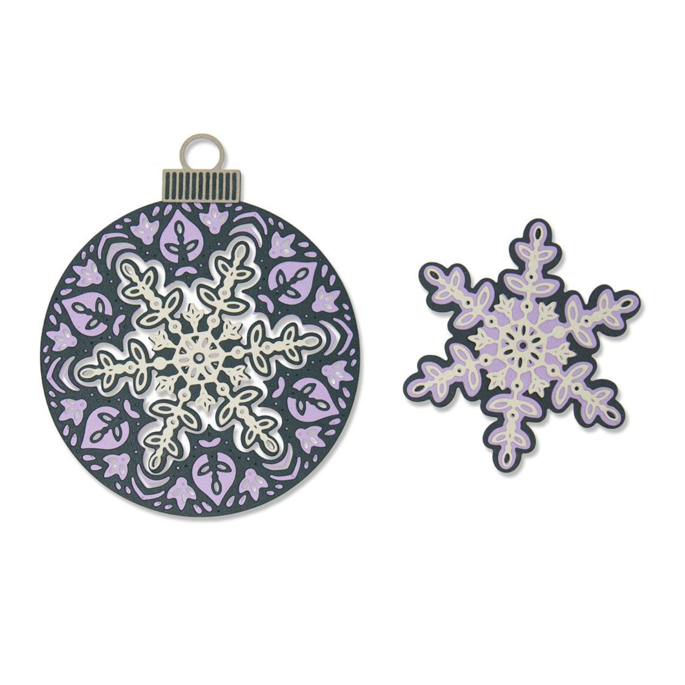 Troqueles Thinlits Copo de nieve, borla grande - Navidad