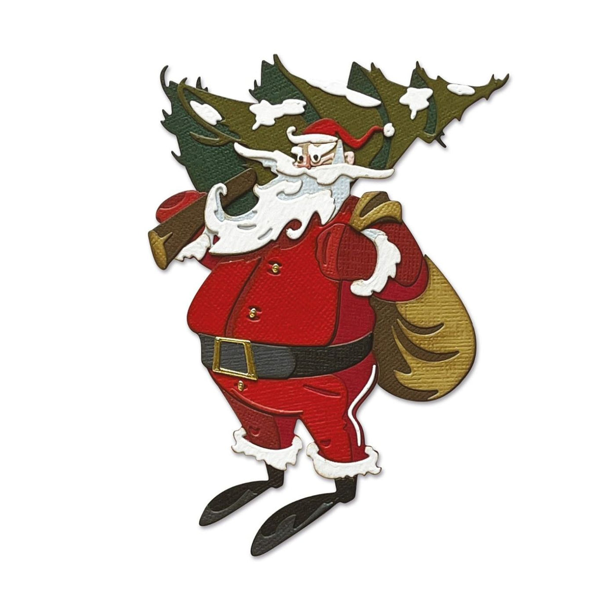 Troqueles Thinlits Tim Holtz Colorize Papá Noel en el bosque - Navidad (vista 4)