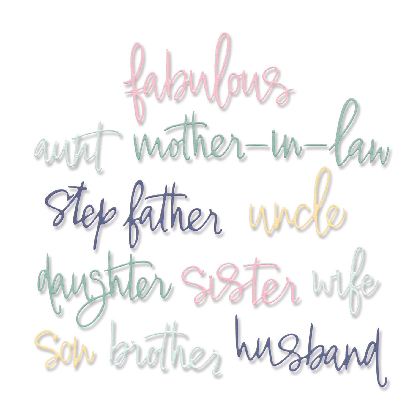 Troqueles Thinlits Fabulosos Nombres Familiares