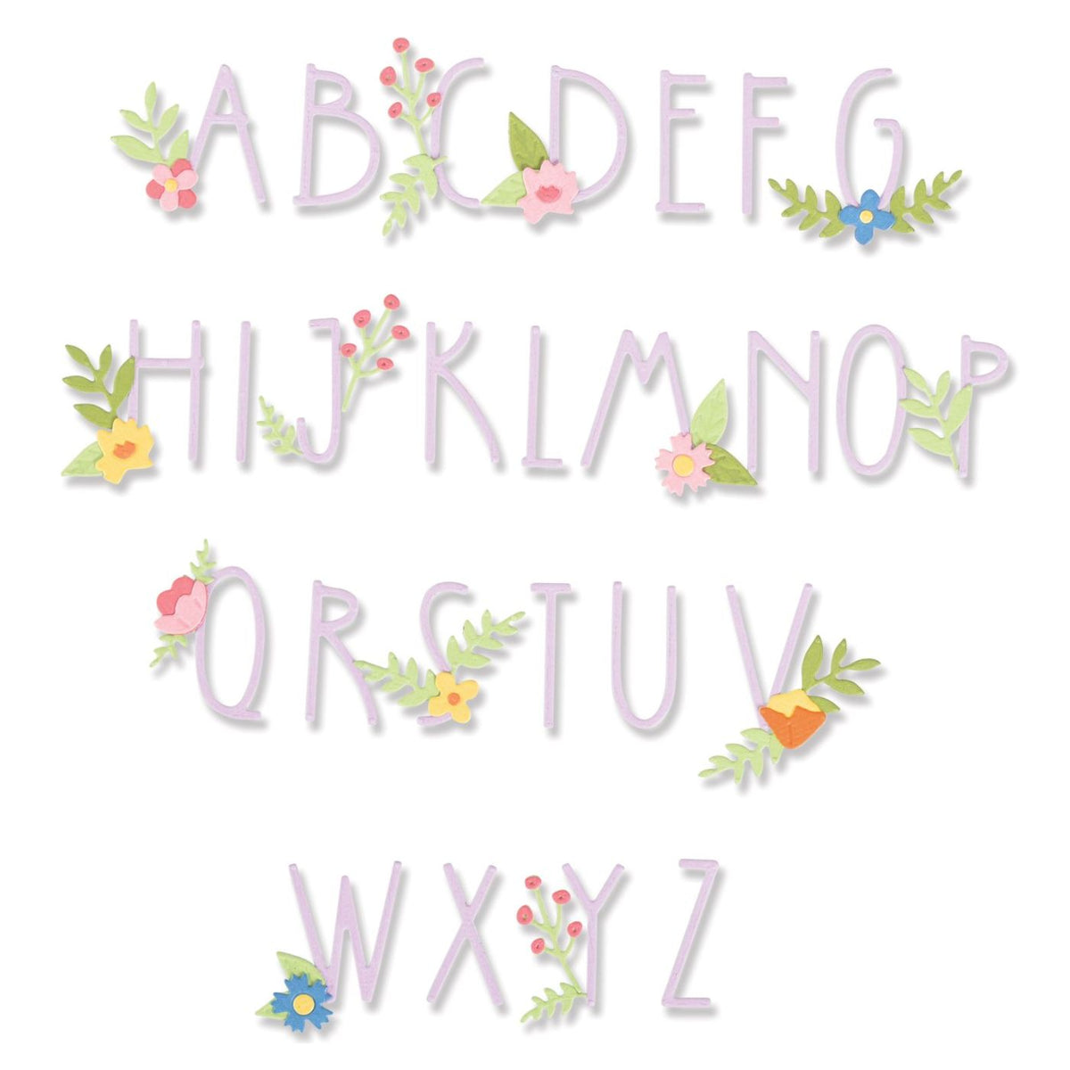 Troqueles Thinlits Alfabeto Floral