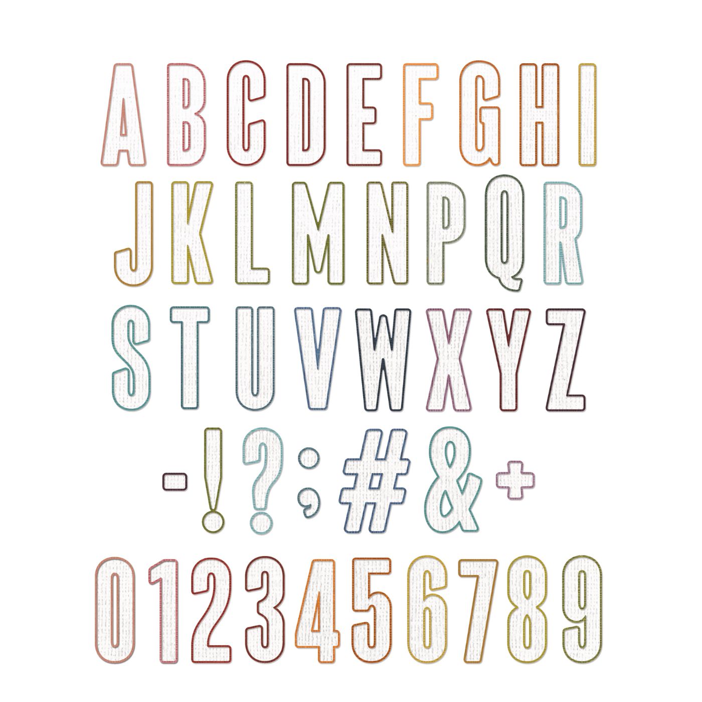 Troqueles Thinlits Alphanumeric Bulletin de Tim Holtz