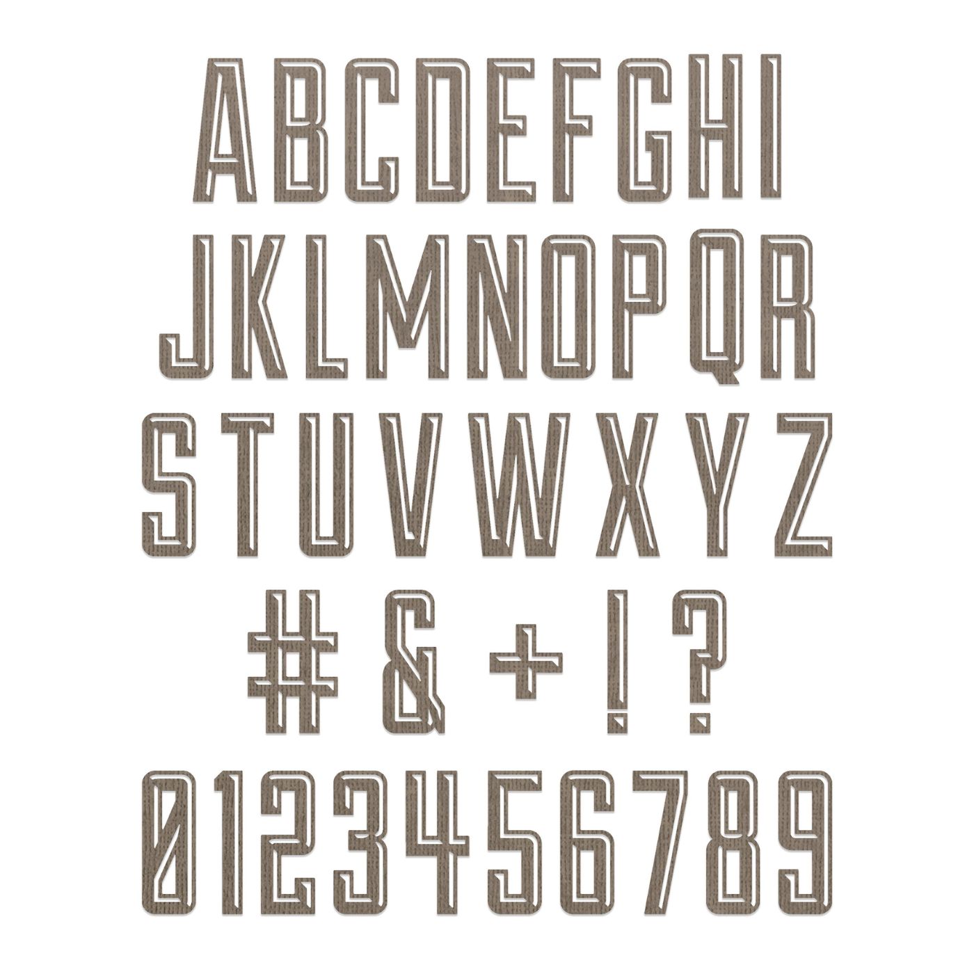 Troqueles Thinlits Alphanumeric Emporium de Tim Holtz