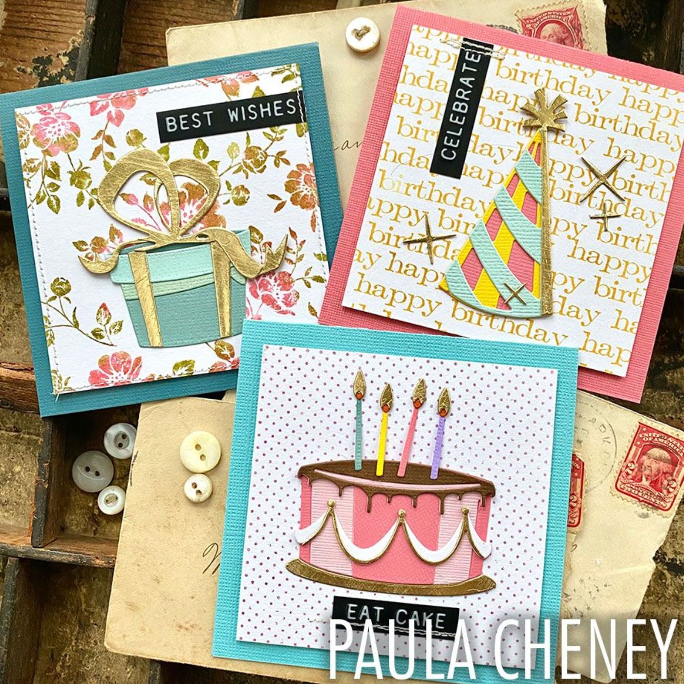 Troqueles Thinlits Colorize Celebrate de Tim Holtz