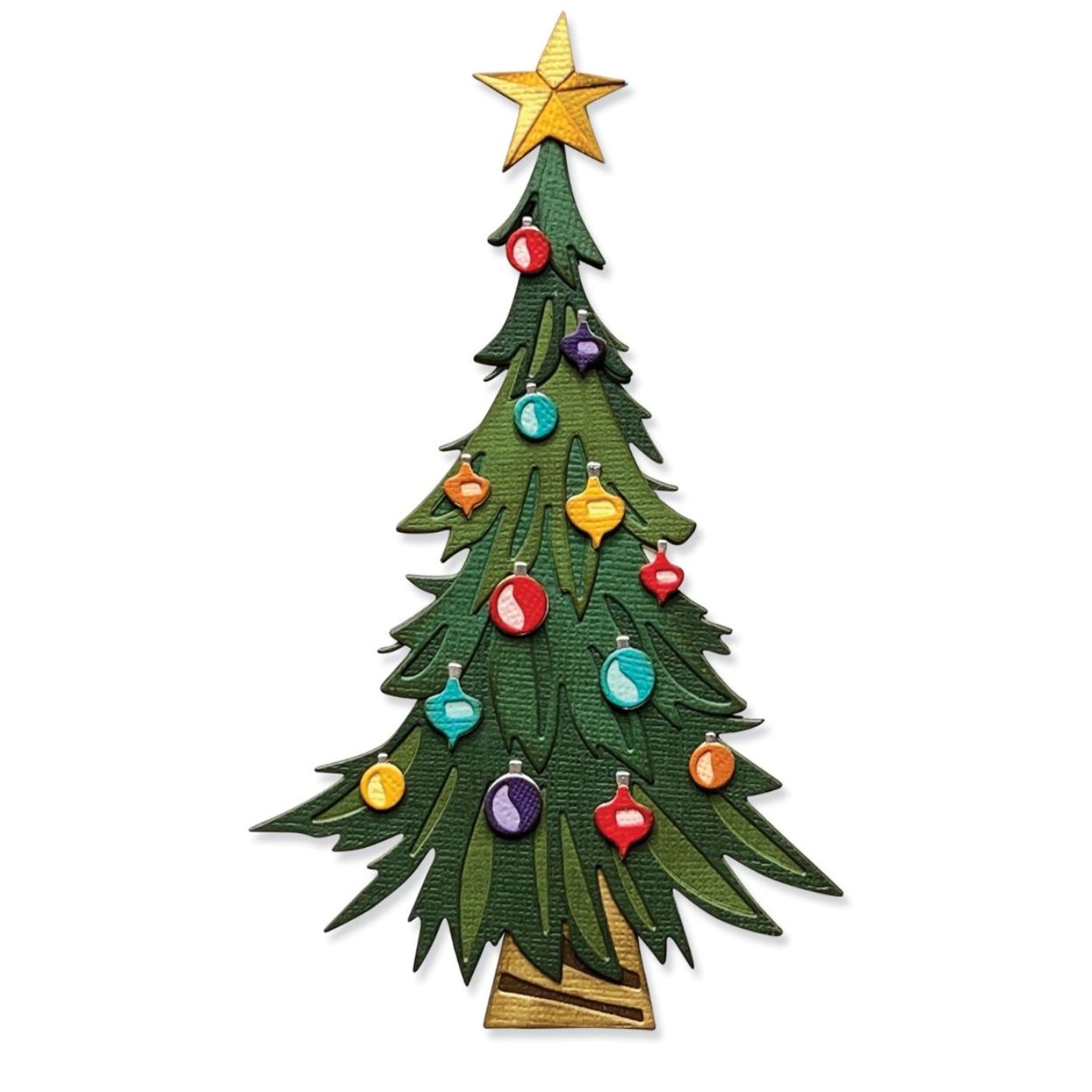 Troqueles Thinlits Tim Holtz Colorize Árbol de Navidad para Armar