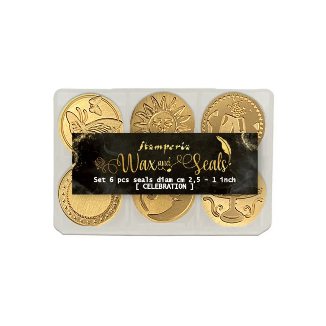 Wax and Seals Set 6 sellos diam 2,5cm - Celebración