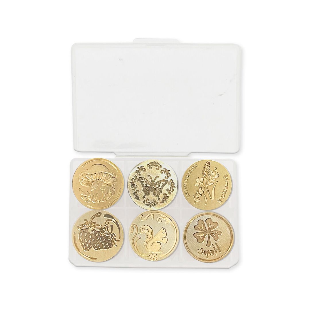 Wax and Seals Set 6 sellos diam 2,5cm - Romantic Hidden Grove
