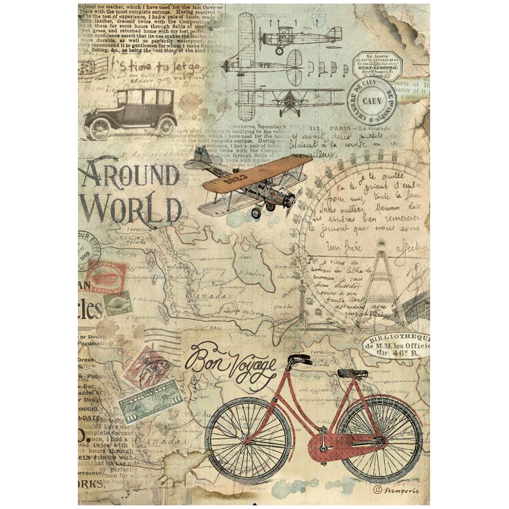 Papel de arroz A4 28gr Around The World - Bicicleta