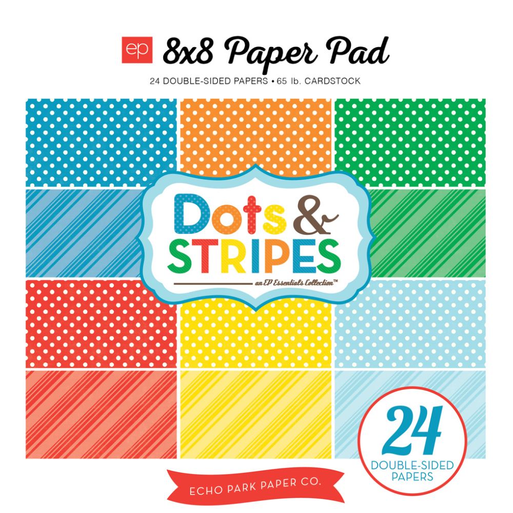 Block de cartulinas Dots and Stripes: Summer 20.3x20.3cm