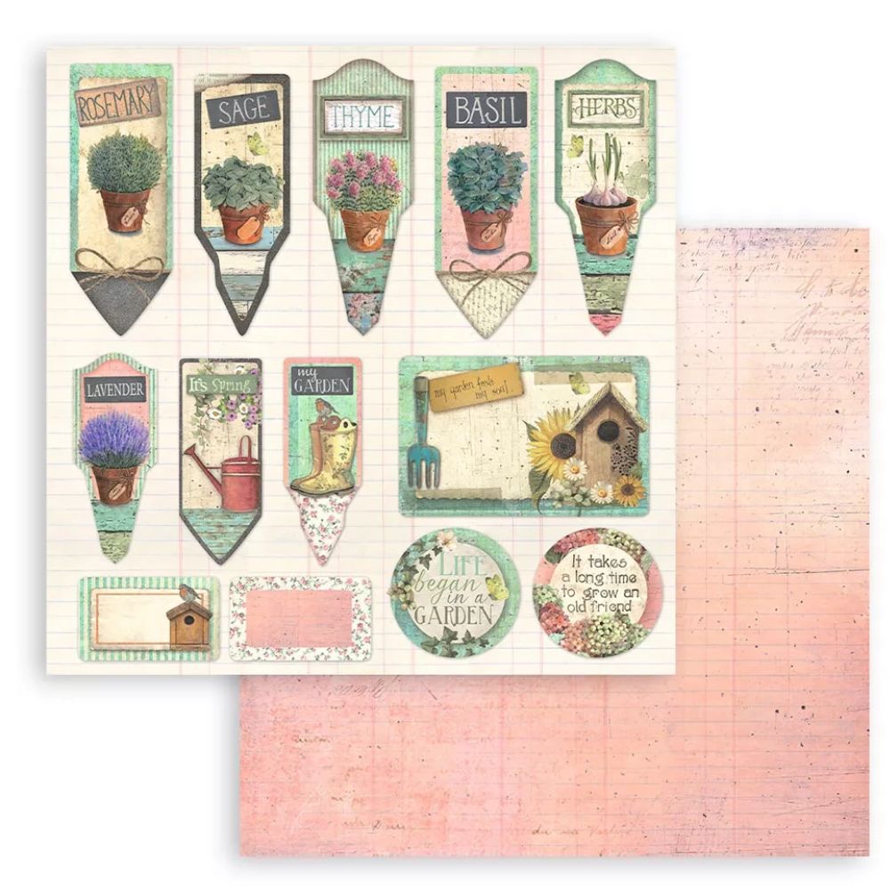 Block de cartulinas "Garden" 20.3x20.3 cm