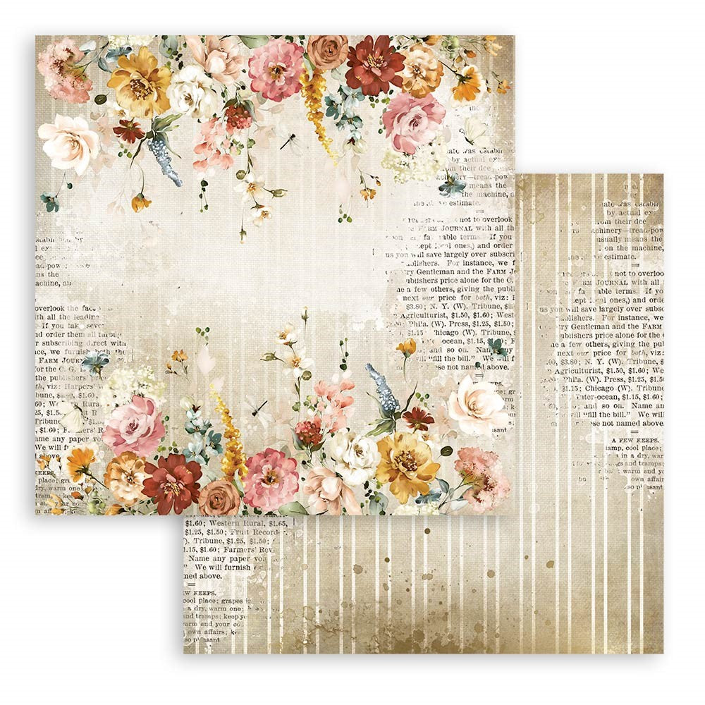 Block de cartulinas "Romantic Garden of Promises” de 30.5x30.5 cm