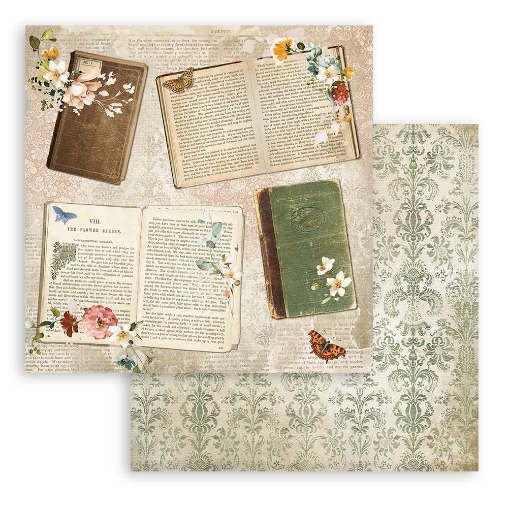 Block de cartulinas "Romantic Garden of Promises” de 30.5x30.5 cm