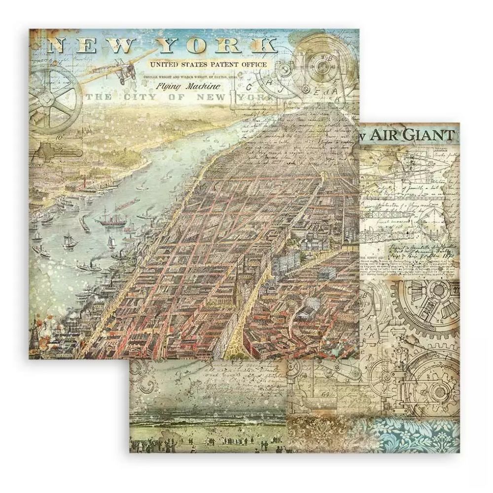Block de cartulinas "Fondos Sir Vagabond Aviator” de 30.5x30.5 cm