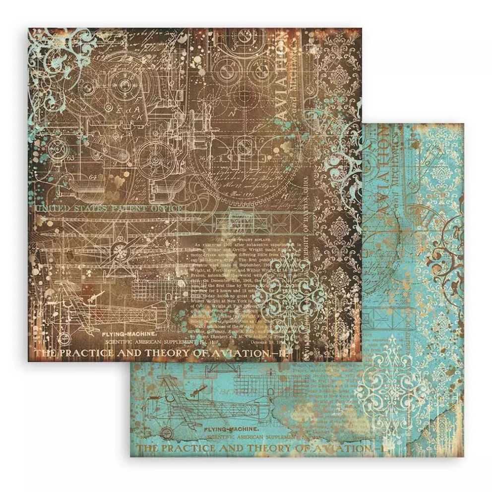 Block de cartulinas "Fondos Sir Vagabond Aviator” de 30.5x30.5 cm