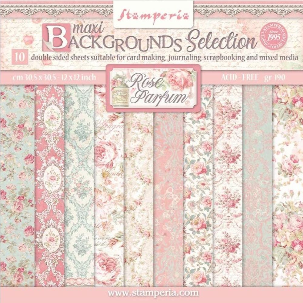 Block de cartulinas ''Fondos Rose Parfum" de 30.5x30.5cm