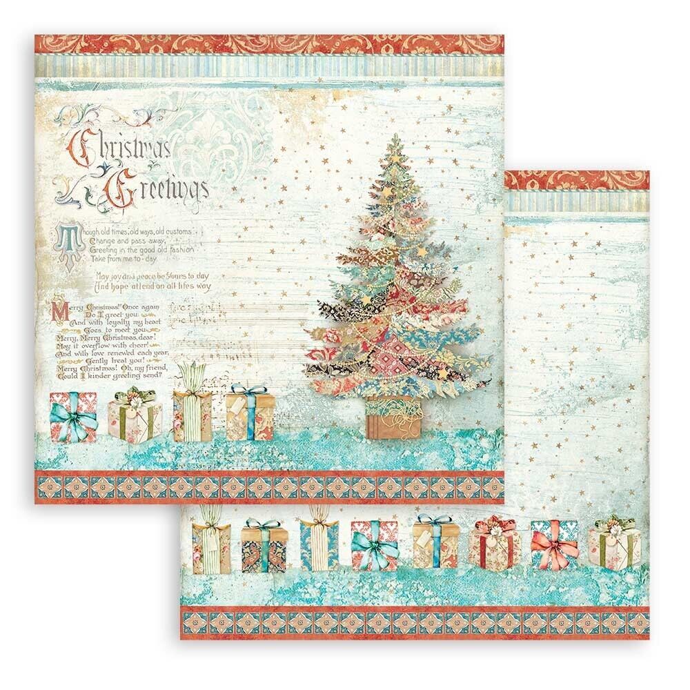 Block de cartulinas "Christmas Greetings” de 30.5x30.5 cm
