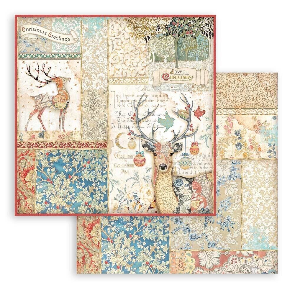 Block de cartulinas "Christmas Greetings” de 30.5x30.5 cm