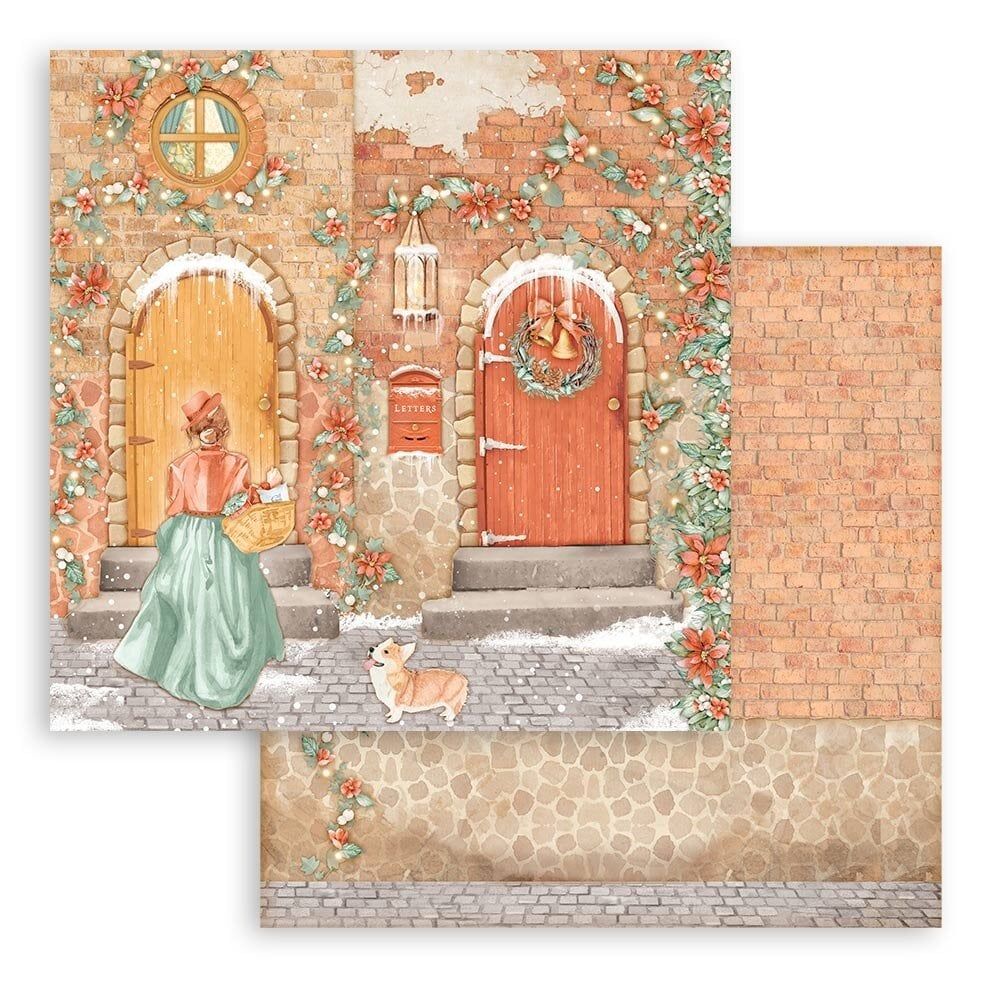 Block de cartulinas "Romantic All Around Xmas” de 30.5x30.5 cm