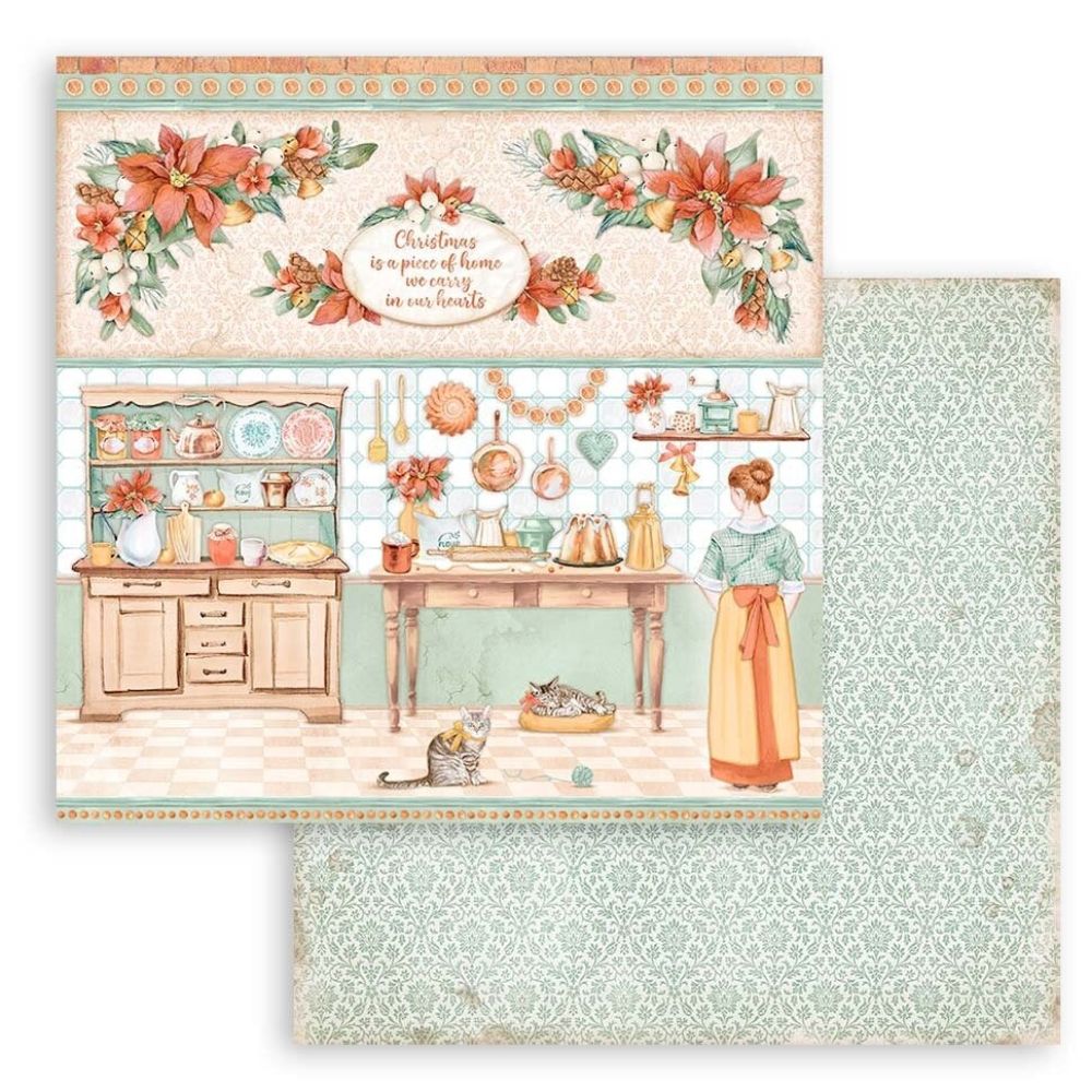 Block de cartulinas "Romantic All Around Xmas” de 30.5x30.5 cm
