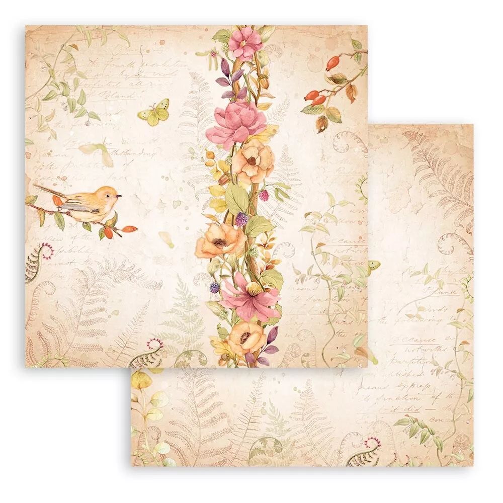 Block de cartulinas "Romantic Woodland” de 30.5x30.5 cm