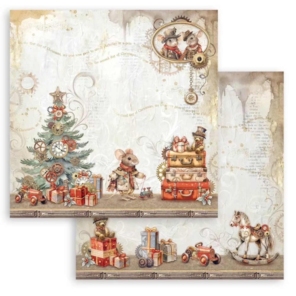 Block de cartulinas "Romantic Gear Up For Christmas" de 30.5x30.5 cm - Navidad