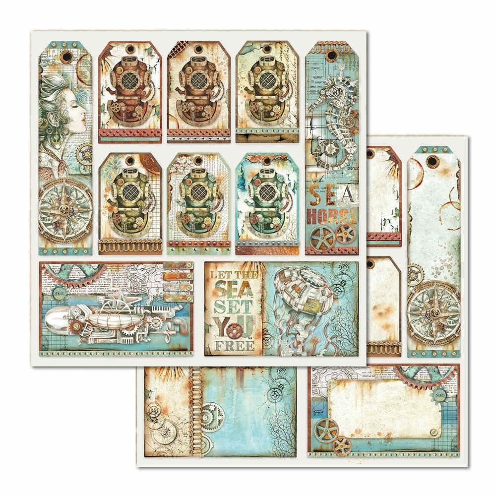 Block de cartulinas ''Mechanical Sea World'' de 30.5x30.5cm