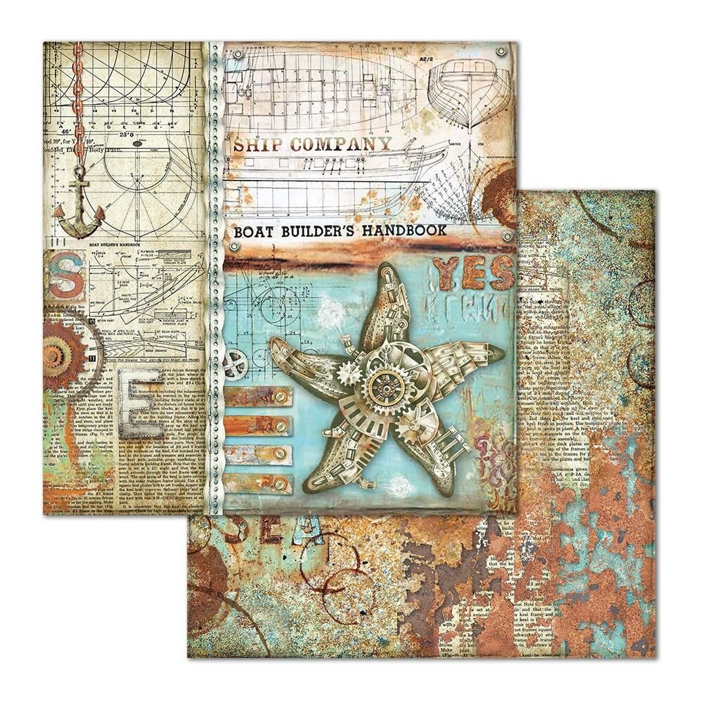 Block de cartulinas ''Mechanical Sea World'' de 30.5x30.5cm