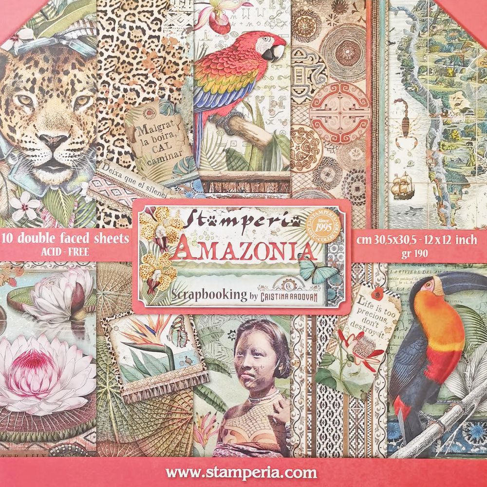 Block de cartulinas "Amazonia” de 30.5x30.5 cm