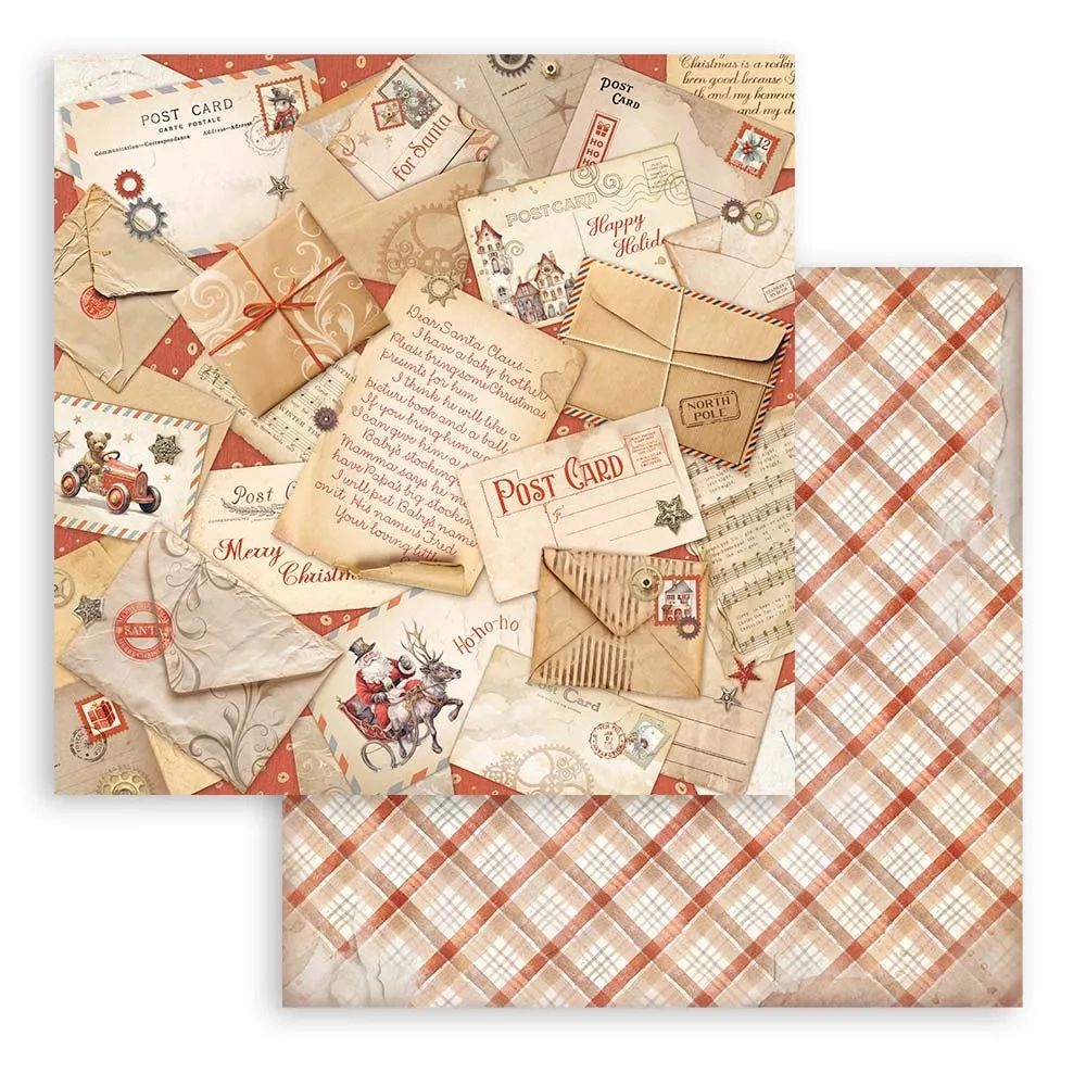 Block de cartulinas "Romantic Gear Up For Christmas" de 20.3x20.3cm - Navidad