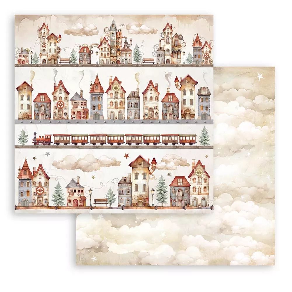 Block de cartulinas Fondos "Romantic Gear Up For Christmas" de 30.5x30.5 cm - Navidad
