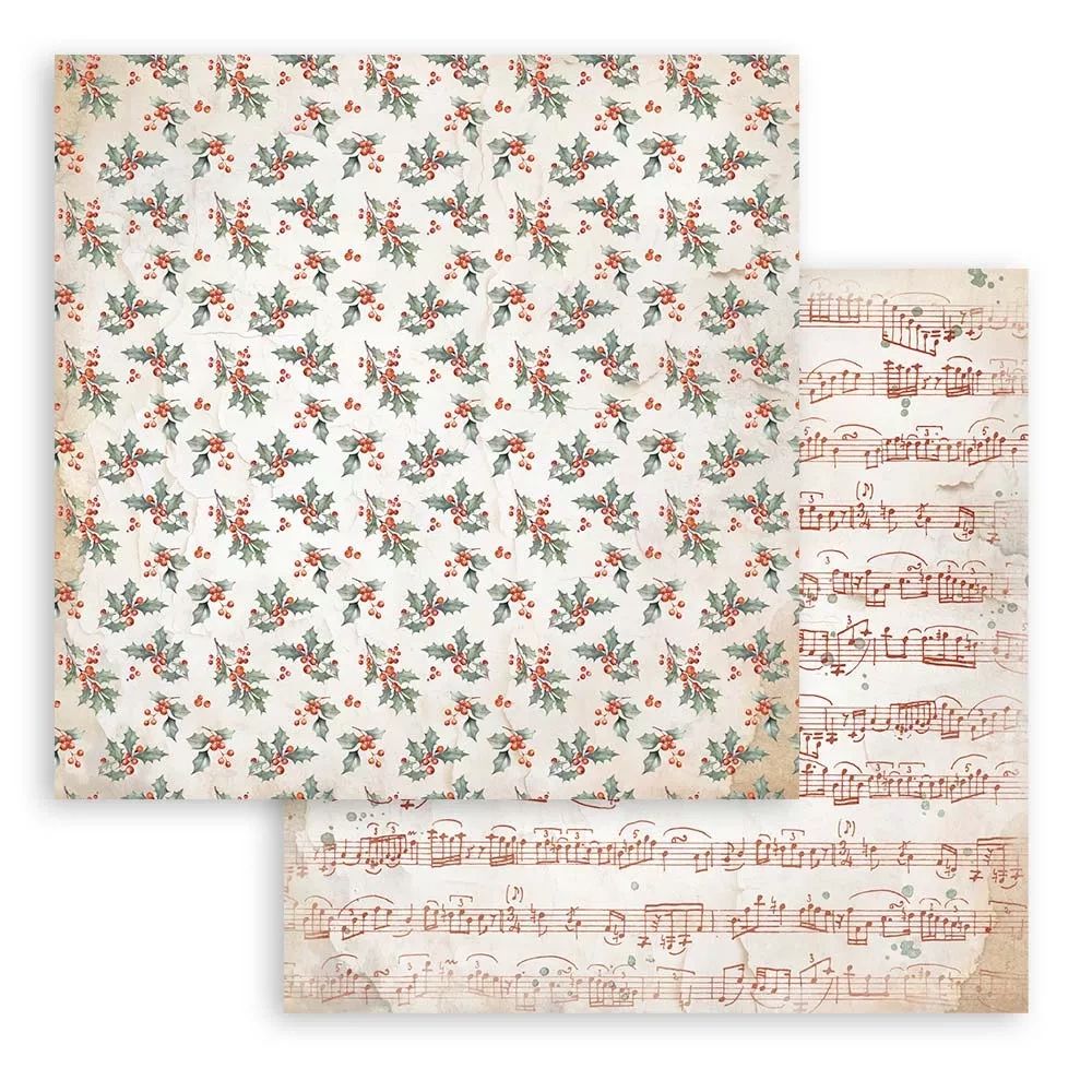 Block de cartulinas Fondos "Romantic Gear Up For Christmas" de 30.5x30.5 cm - Navidad