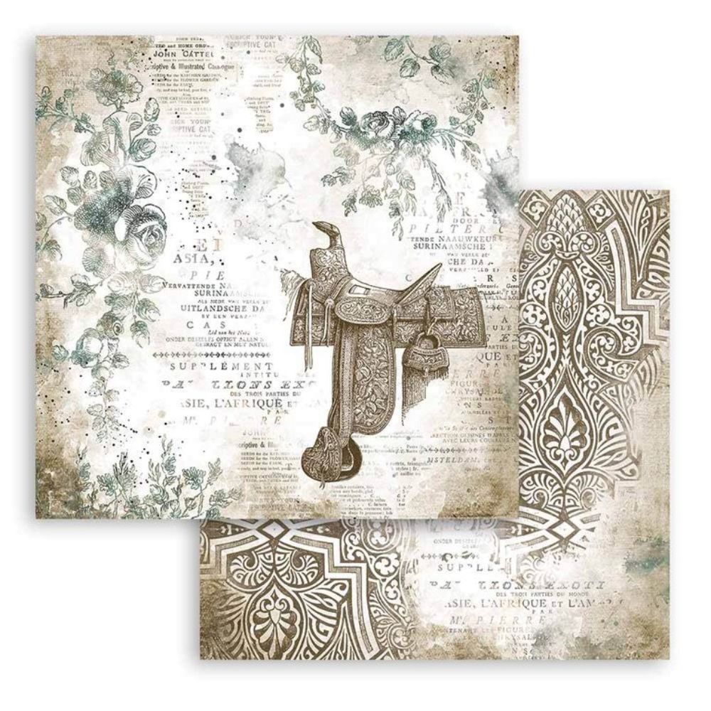 Block de cartulinas "Romantic Horses” de 20.3x20.3 cm