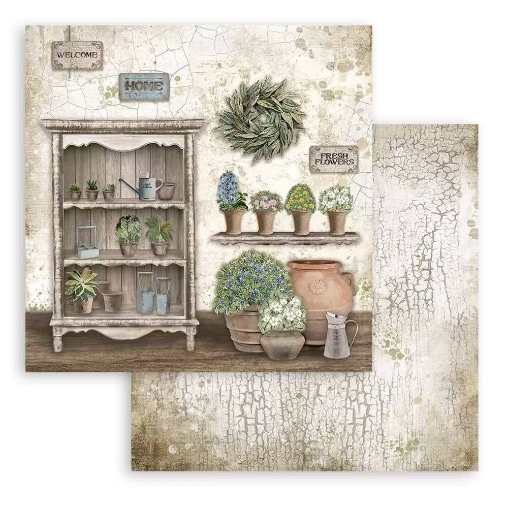 Block de cartulinas "Romantic Garden House” de 20.3x20.3 cm (vista 2)