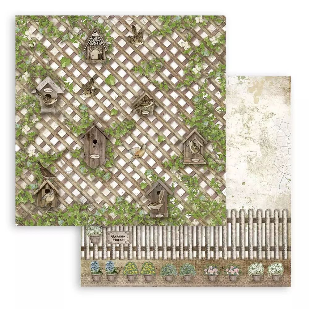 Block de cartulinas "Romantic Garden House” de 20.3x20.3 cm (vista 6)