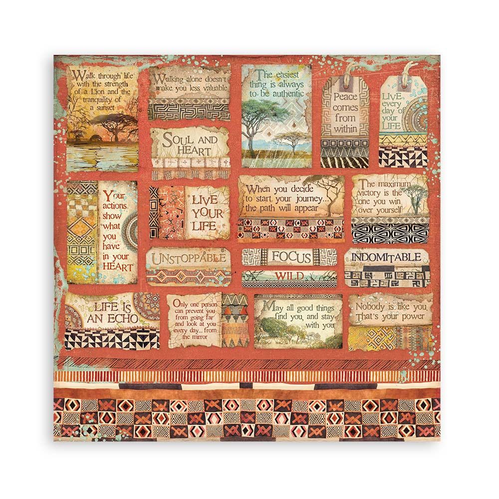Block de cartulinas "Savana” de 20.3x20.3 cm
