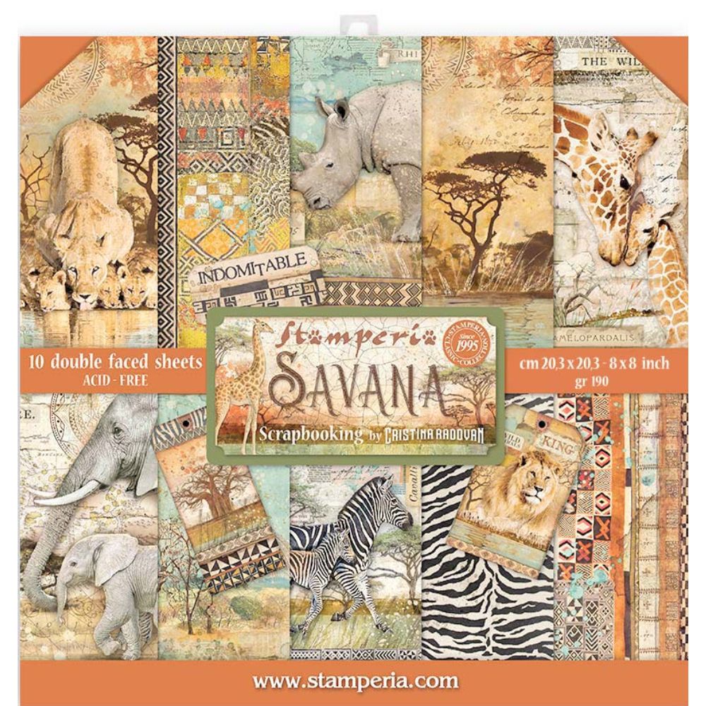Block de cartulinas "Savana” de 20.3x20.3 cm