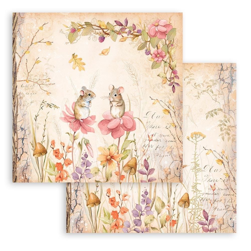 Block de cartulinas "Romantic Woodland” de 20.3x20.3 cm (vista 2)