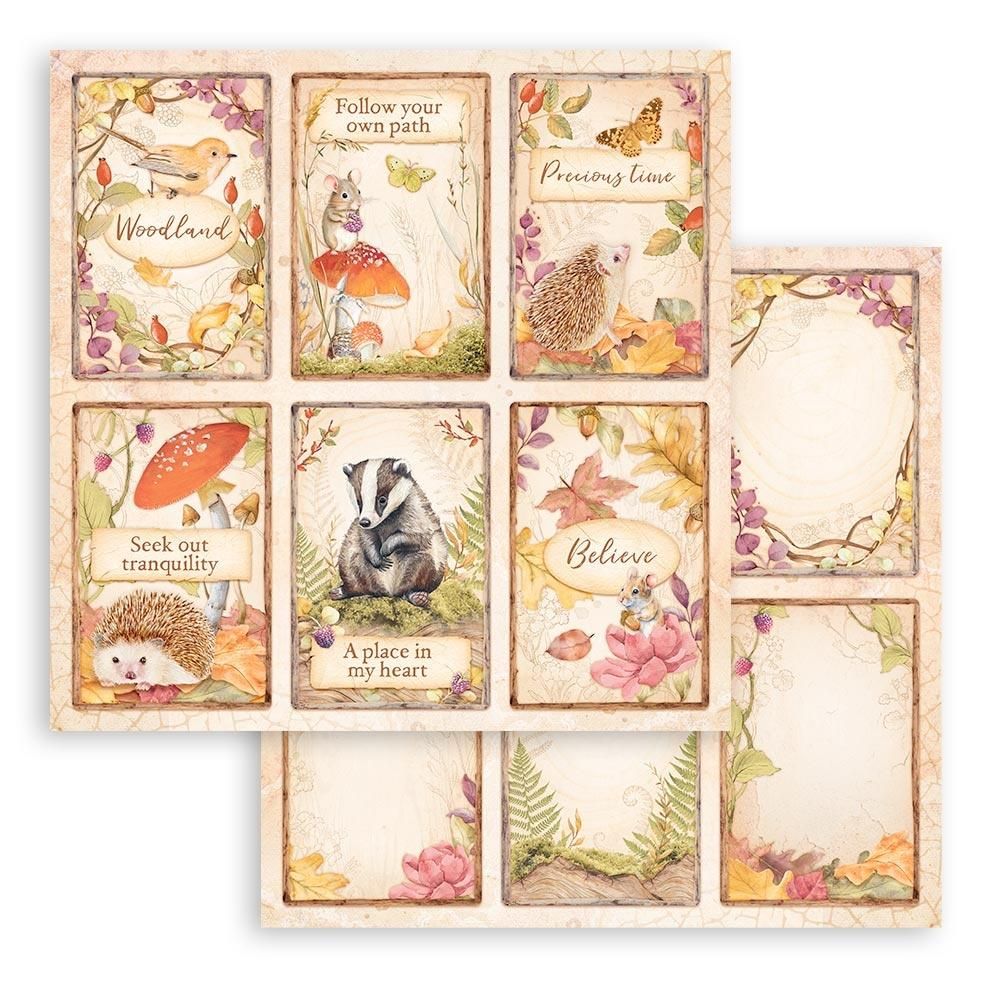 Block de cartulinas "Romantic Woodland” de 20.3x20.3 cm